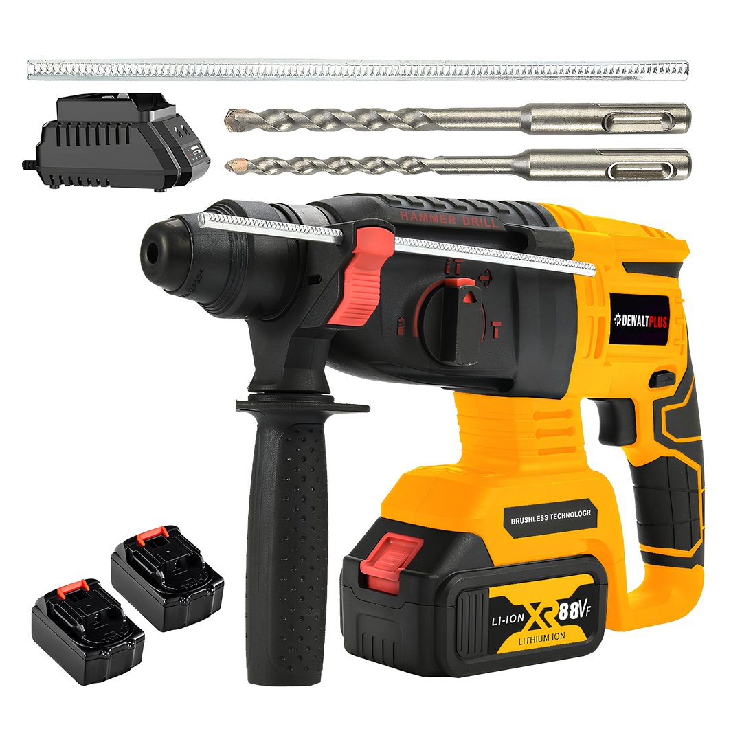 DewaltPlus DWP003 Profesyonel Akülü Kömürsüz Kırıcı Delici Hilti 88Vf (Sarı)